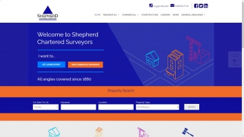 Screenshot of Shepherd Chartered Surveyors website