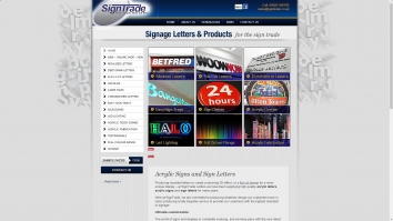 Screenshot of Sign Trade website