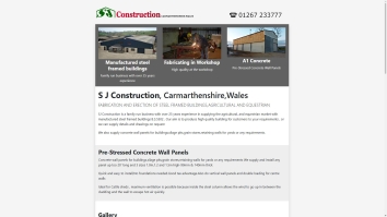Screenshot of SJ Construction website