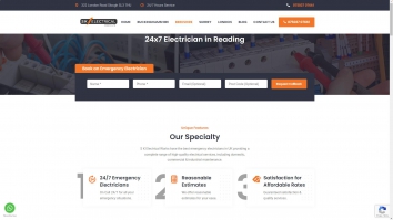 Screenshot of Electrical contractors Reading | S K Electrical Works website