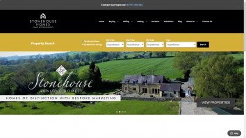 Screenshot of Stonehouse Homes website