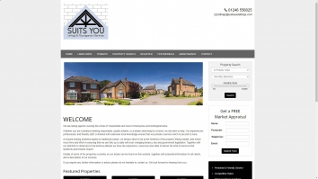 Screenshot of Suits You Lettings & Management Services website