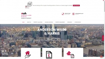 Screenshot of Anderson Wilde & Harris, London website