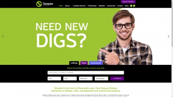 Screenshot of Swayes website