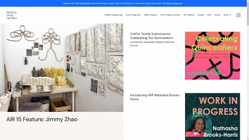 Screenshot of Scraps: Fashion, Textiles, and Creative Reuse | - Textile Arts Center website