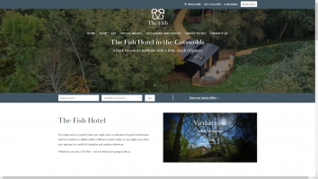 Screenshot of The Fish Hotel | Luxury retreat in the Cotswolds website