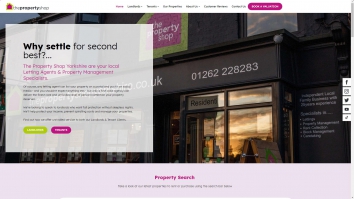 Screenshot of The Property Shop Yorkshire - Bridlington website