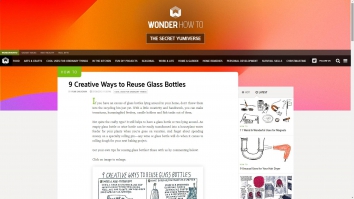 Screenshot of 9 Creative Ways to Reuse Glass Bottles « The Secret Yumiverse :: WonderHowTo website