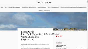 Screenshot of Local Plastic-Free/Bulk/Unpackaged/Refill/Zero Waste Shops and Projects UK - The Zero Waster website