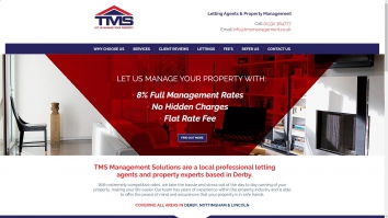 Screenshot of TMS Management Solutions Ltd, Derby website