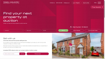 Screenshot of Connect-UK, Town and Country Property Auctions website