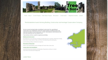 Screenshot of Tree & Sons Ltd website