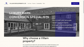 Screenshot of Villam Developments website