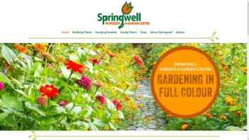 Screenshot of Springwell Nursery & Garden Centre website