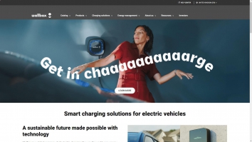 Screenshot of Electric car chargers | Wallbox UK website