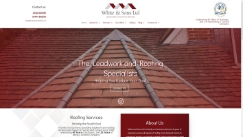 Screenshot of White & Sons Ltd website