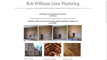 Screenshot of Rob Williams Lime Plastering website